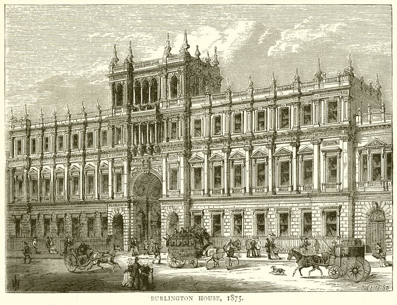 Burlington House, 1875 af English School