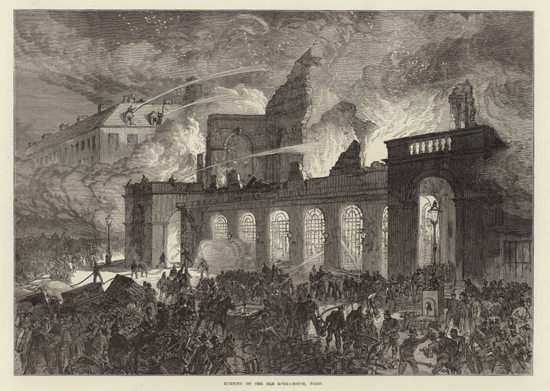 Afbrænding af det gamle operahus, Paris af English School