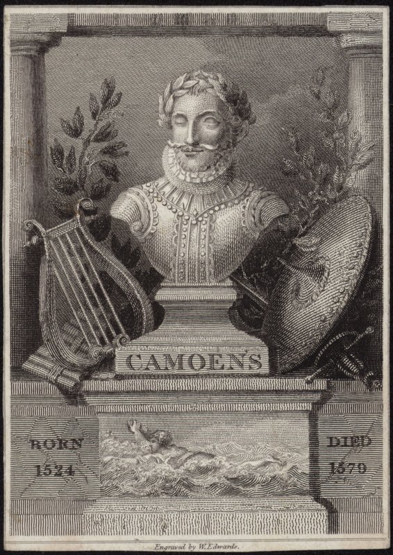 Buste af Luis de Camoens af English School