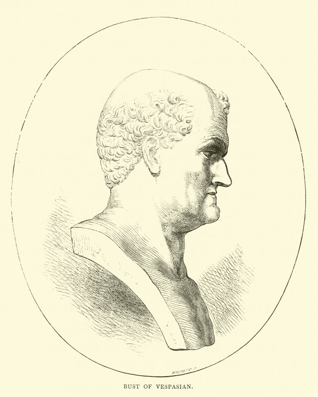 Buste af Vespasian af English School
