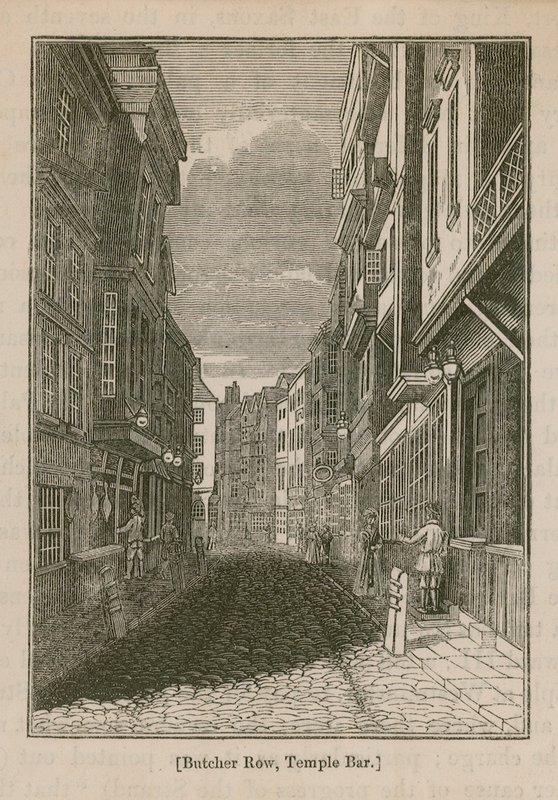 Butcher Row i Temple Bar på Stranden af English School