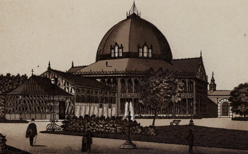 Buxton: The New Pavilion (litho) af English School