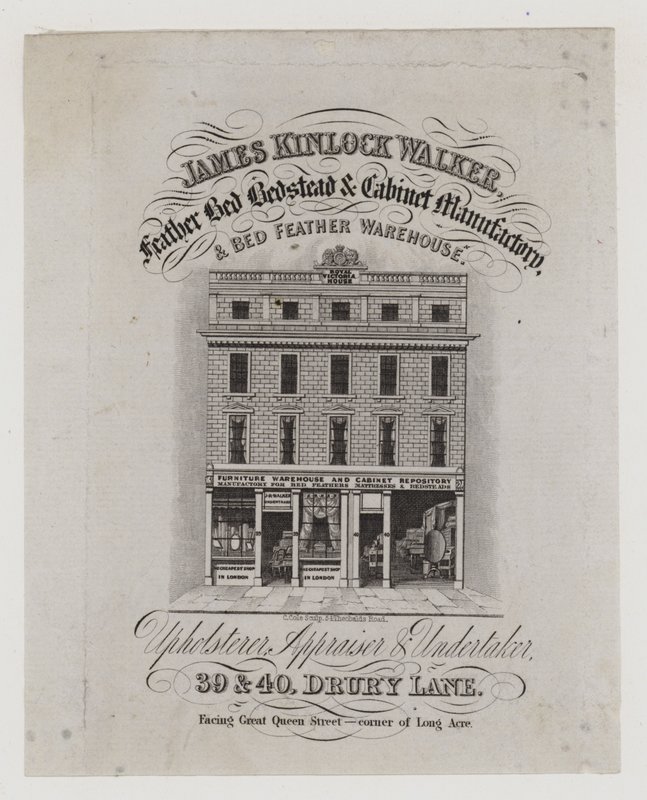Snedker, James Kinlock Walker, handelskort af English School