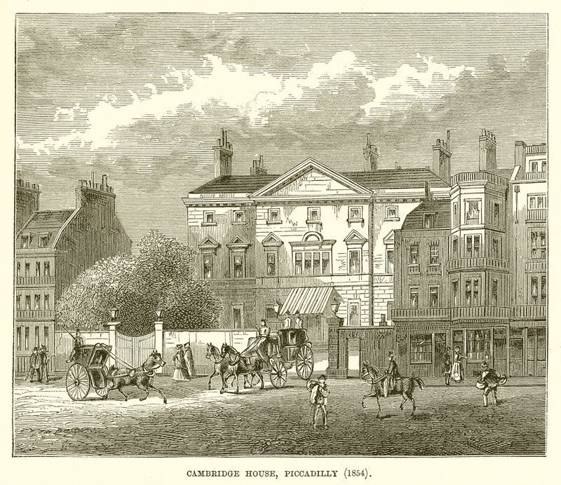 Cambridge House, Piccadilly (1854) af English School
