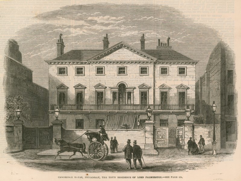 Cambridge House, Piccadilly, London, byens residens for Lord Palmerston af English School