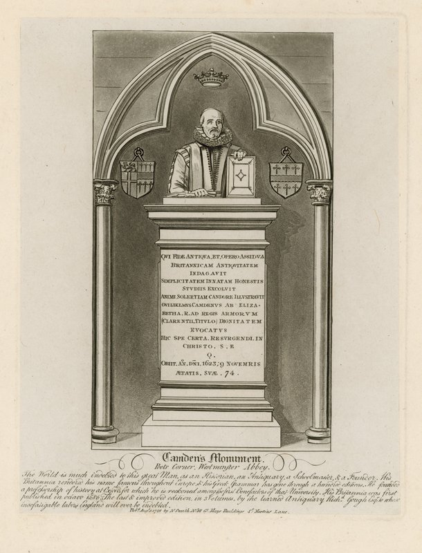 Camden-monumentet i Poets Corner af English School