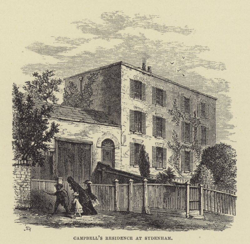 Campbells bolig i Sydenham (gravering) af English School