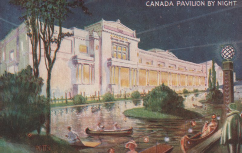 Canada Pavilion by night, British Empire Exhibition, Wembley af English School