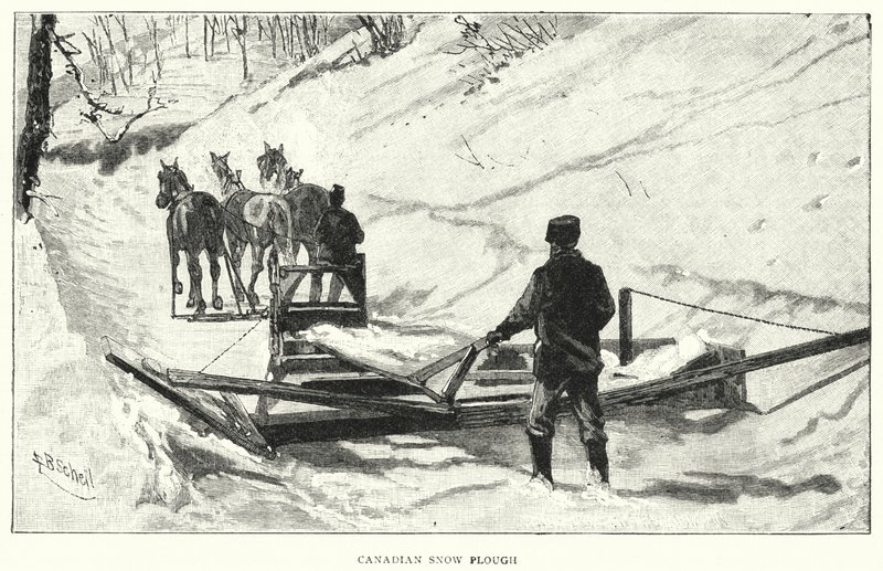 Canadisk sneplov (gravering) af English School