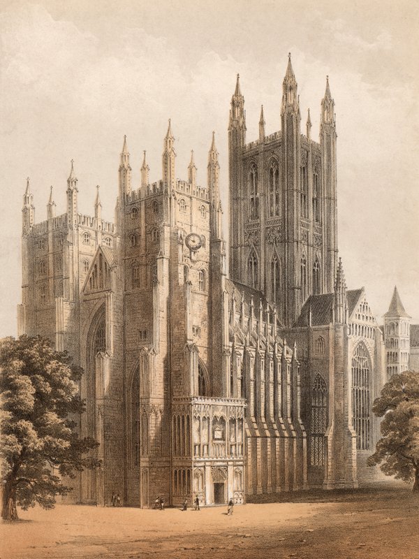 Canterbury katedral af English School
