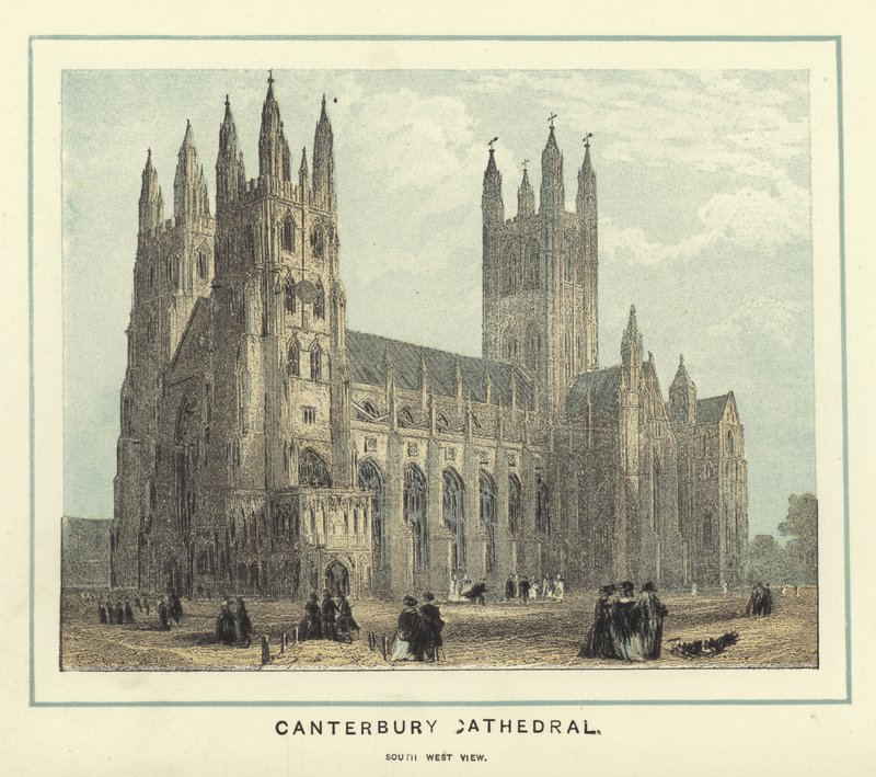 Canterbury Cathedral, sydvestlig udsigt af English School