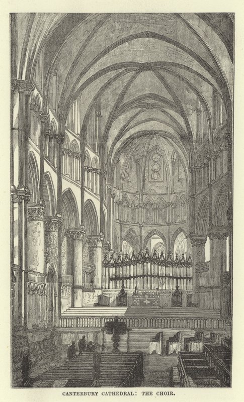 Canterbury Cathedral, koret af English School