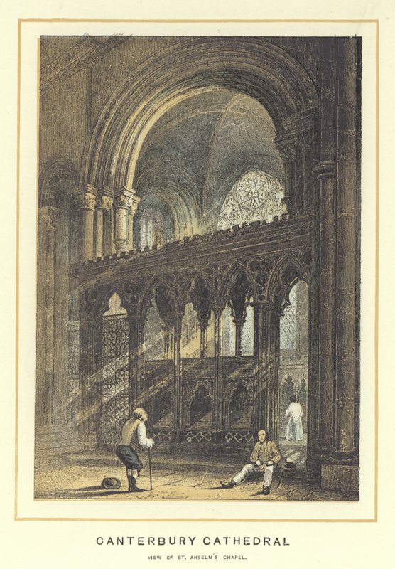 Canterbury Cathedral, udsigt over St Anselms Chapel af English School