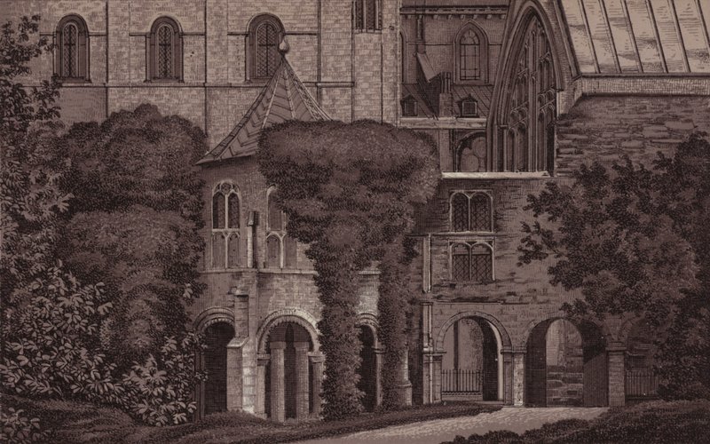Canterbury: The Babtistry (litho) af English School