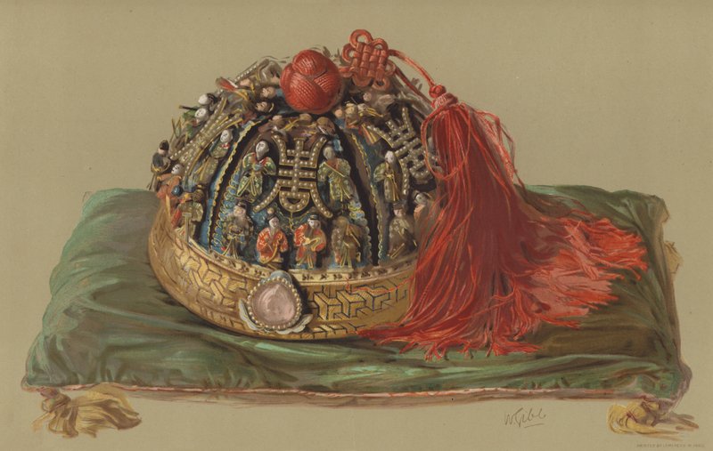 Kasket af kejseren af Kina (chromolitho) af English School