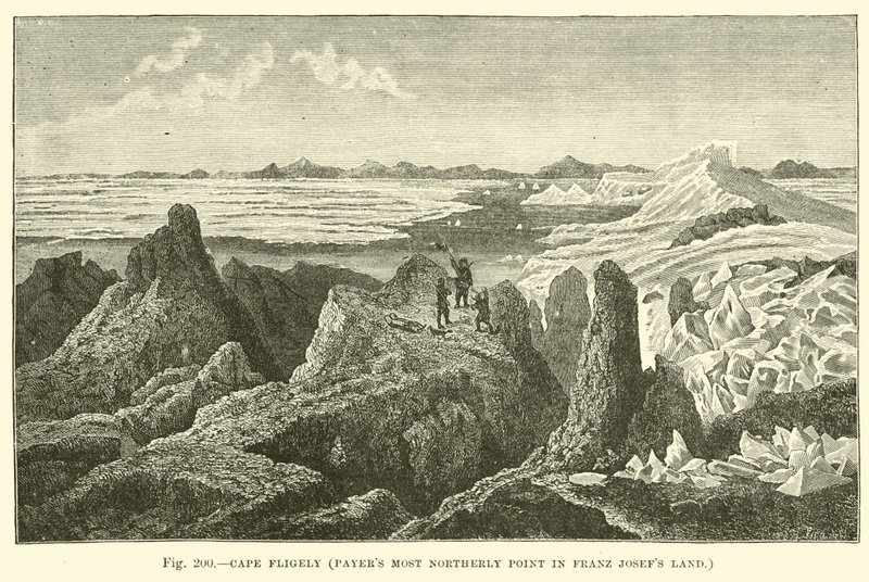 Cape Fligely, Payers most northerly point in Franz Josefs Land  af English School