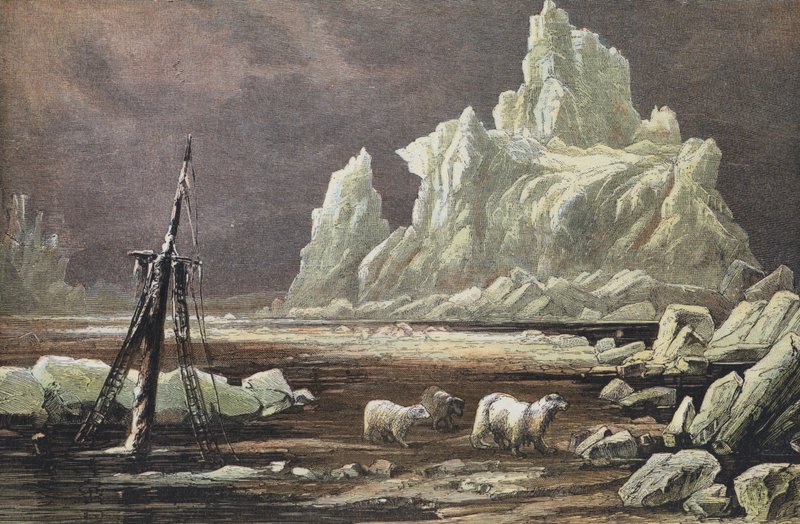 Cape Omman, Nordsibirien (farvet gravering) af English School