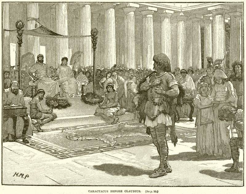 Caractacus før Claudius af English School