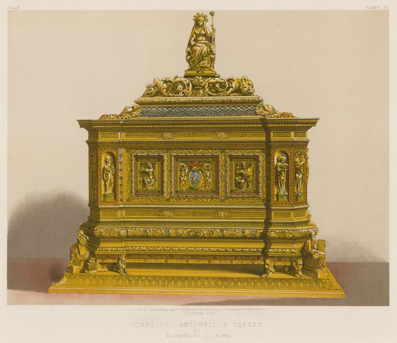 Cardinal Antonellis Casket af Florentine of Rome af English School