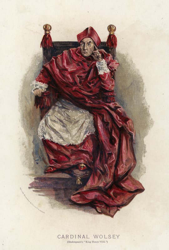 Kardinal Wolsey, fra Shakespeares Kong Henry VIII af English School