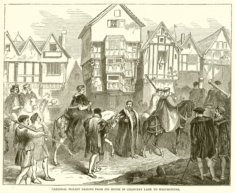 Kardinal Wolsey går fra sit hus i Chancery Lane til Westminster af English School