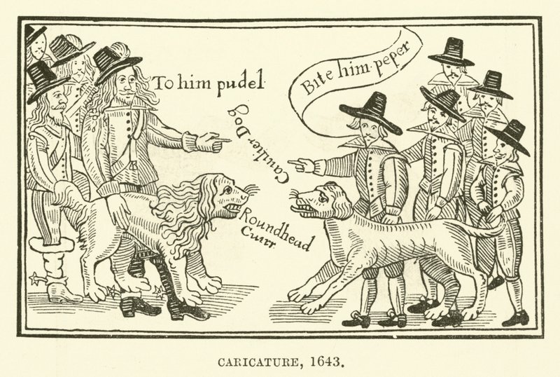 Karikatur, 1643 af English School