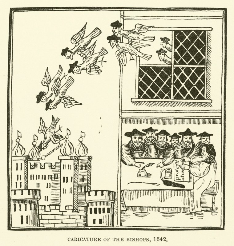 Karikatur af biskopperne, 1642 af English School