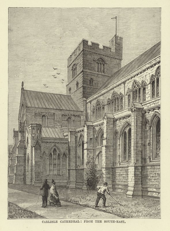 Carlisle Cathedral, fra sydøst af English School