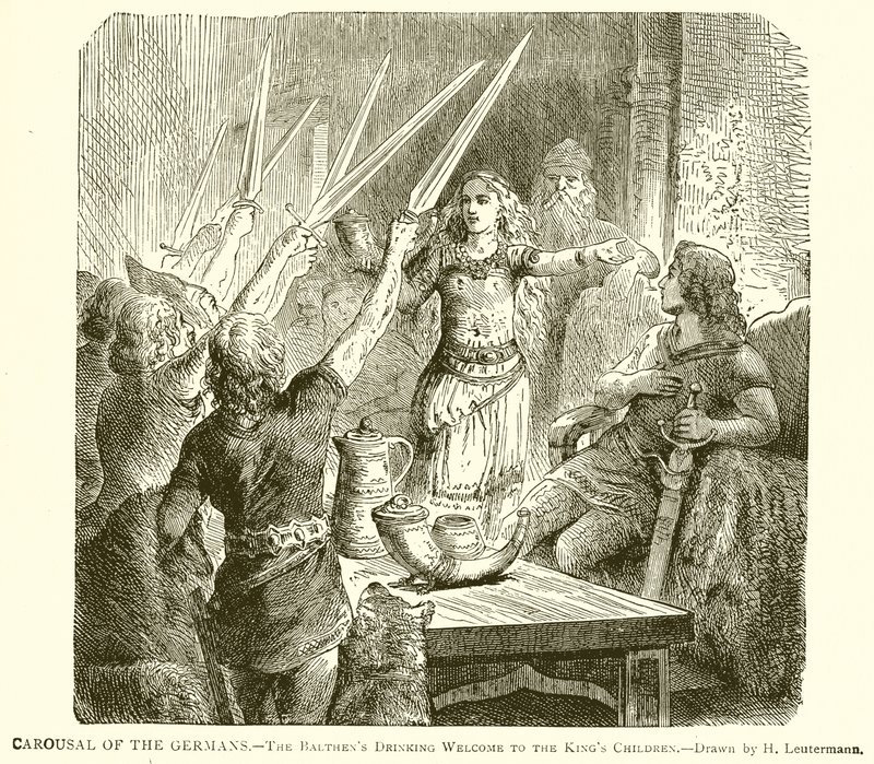 Tyskernes karrusel.--The Balthens drikker Velkommen til Kings Children af English School
