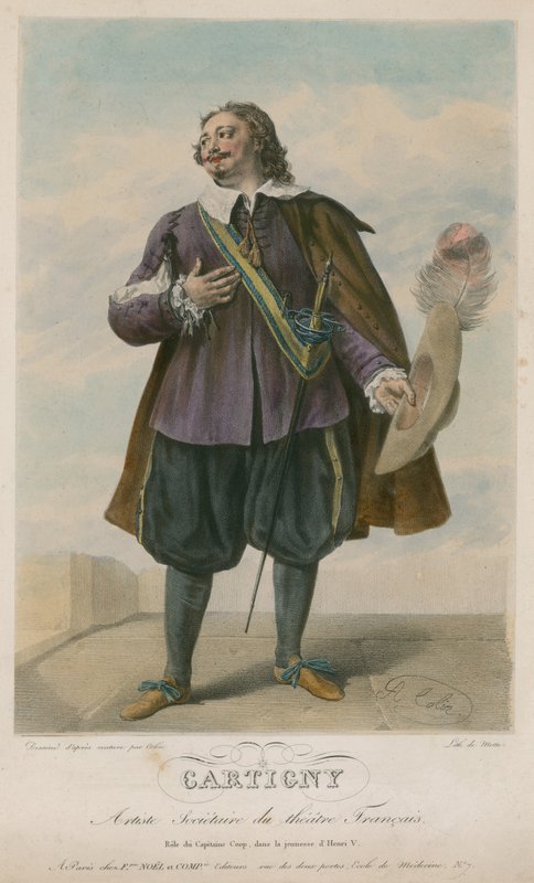 Cartigny, kunstnermedlem af det franske teater af English School