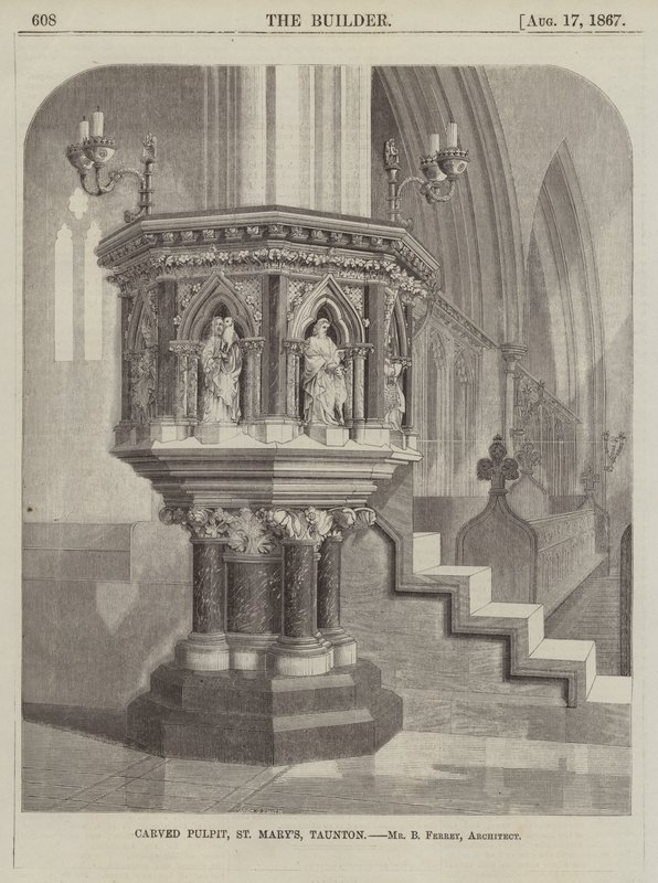 Udskåret prædikestol, St Mary