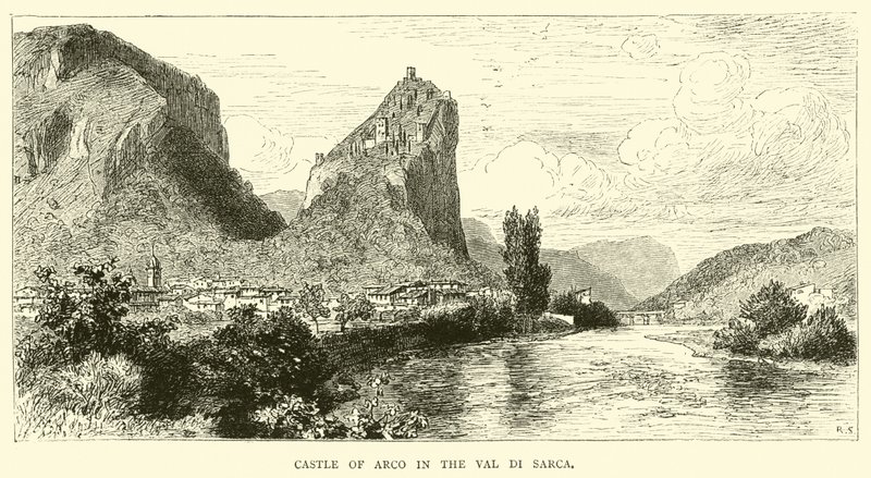 Castle of Arco in the Val di Sarca  af English School