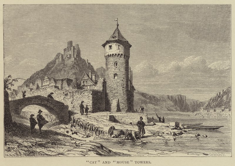 "Cat" og "Mouse" Towers (gravering) af English School