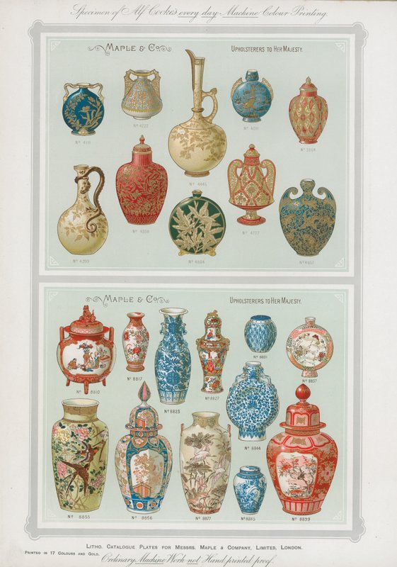 Katalogplader til Mrs Maple & Co Ltd, London af English School