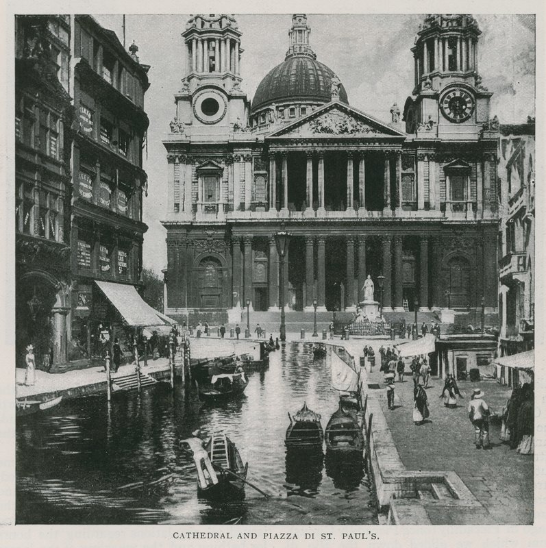 Katedralen og St Pauls Square af English School