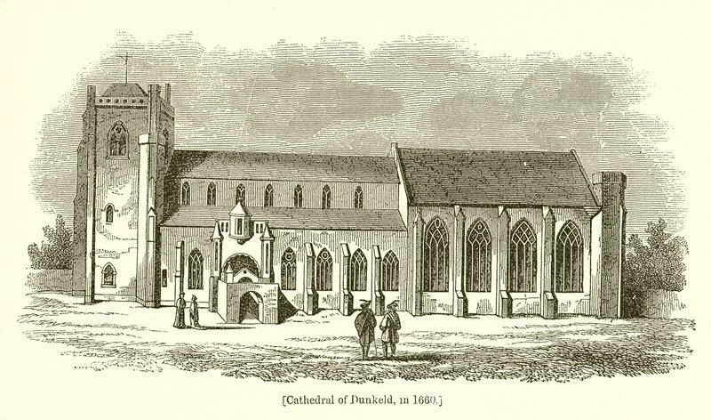 Katedralen i Dunkeld, i 1660 af English School