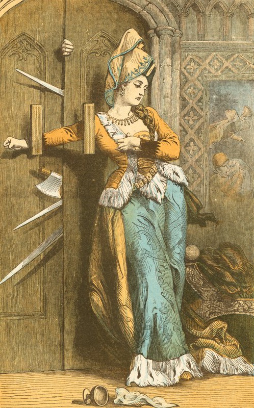 Catherine Douglas spærrer døren af English School