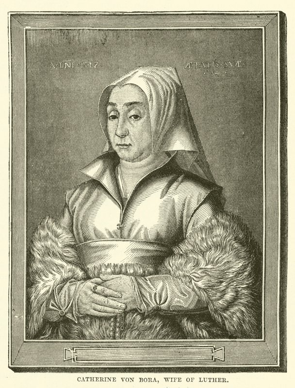 Catherine von Bora, Luthers hustru (gravering) af English School