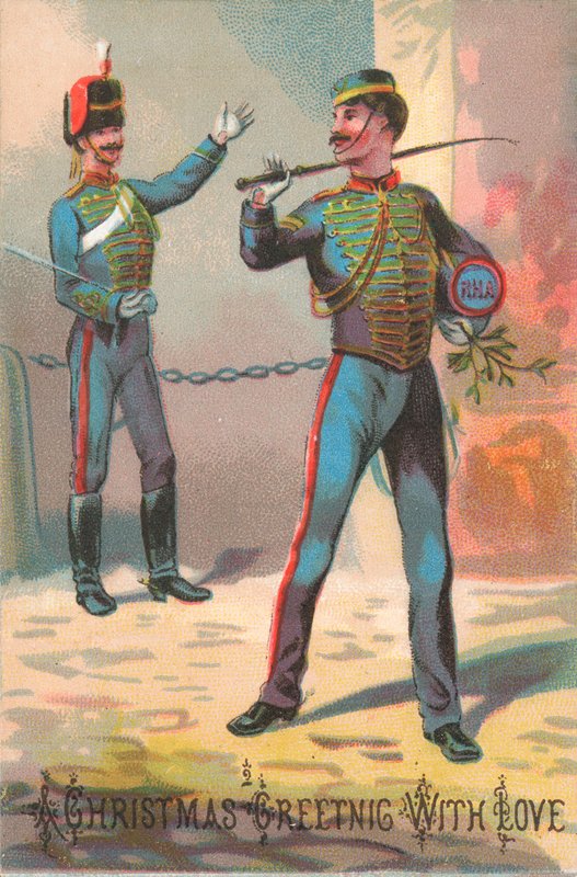 Kavaleri (militær), julekort af English School