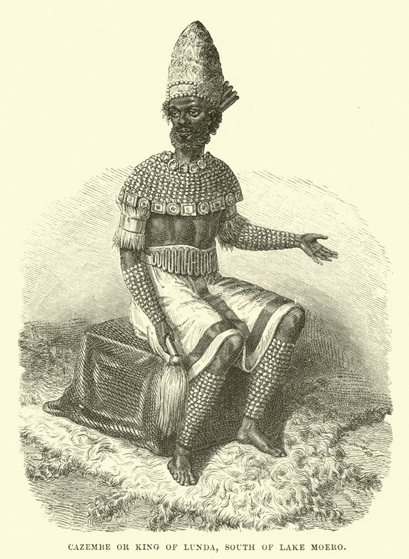 Cazembe or King of Lunda, South of Lake Moero  af English School