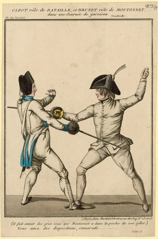 Cazot i rollen som Bataille og Brunet i rollen som Moutonnet i Une Journee de Garrison af English School