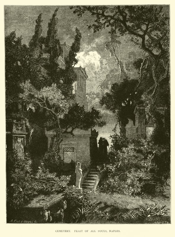 Kirkegård, Alle Sjæles Fest, Napoli af English School