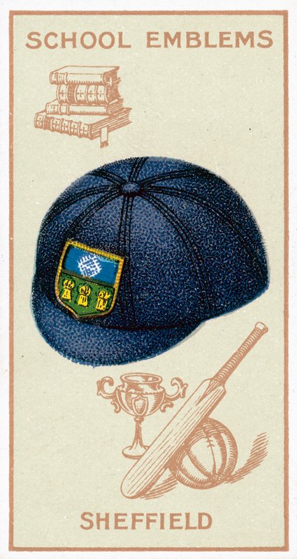Central Secondary School for Boys, Sheffield, Yorkshire (farve litho) af English School