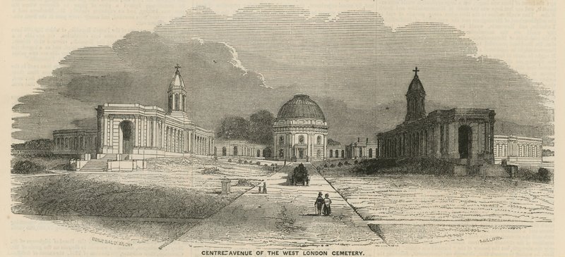 Center avenue af West London Cemetery af English School