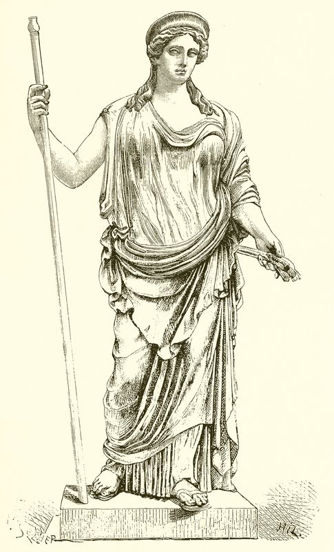 Ceres fundet ved Ostia i 1856. (Vatikanets museum) af English School