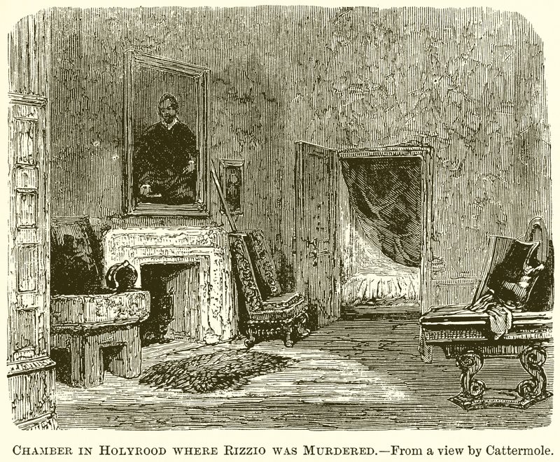 Kammer i Holyrood, hvor Rizzio blev myrdet af English School