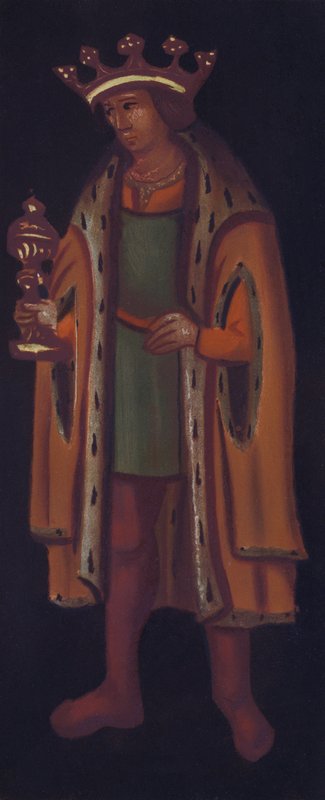 Chancel Screen of Plymtree Church (farve litho) af English School