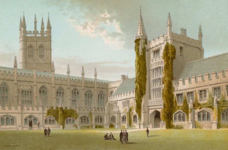 Kapel og bibliotek, Magdalen College--Oxford af English School