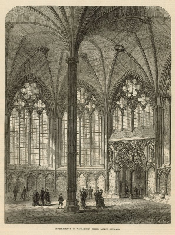 Chapter House of Westminster Abbey af English School