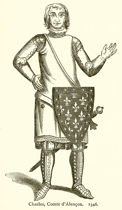Charles, greve af Alencon. 1346 af English School